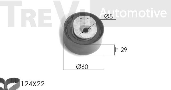 TREVI AUTOMOTIVE Комплект ремня ГРМ KD1208